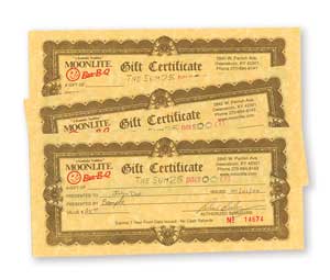 Gift Certificate Gift Certificate